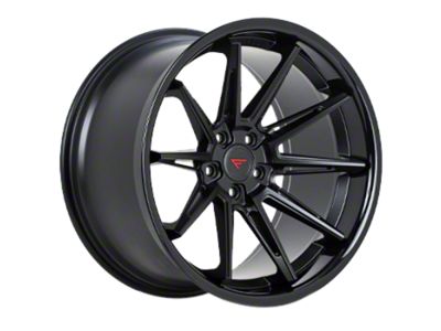 Ferrada Wheels CM2 Matte Black with Gloss Black Lip Wheel; Front Only; 20x10; 40mm Offset (23-25 Corvette C8 E-Ray, Z06)