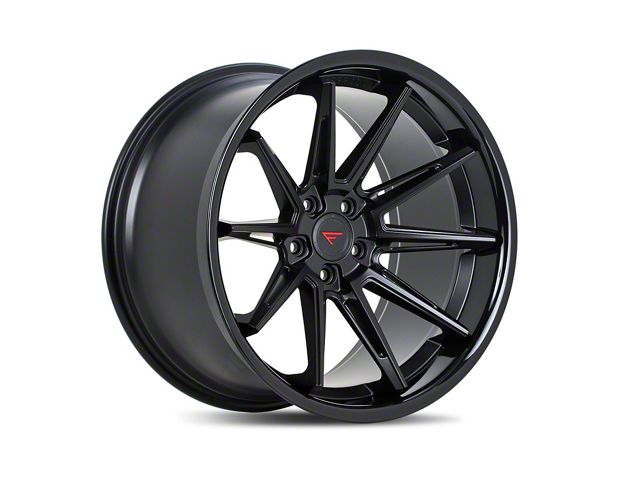 Ferrada Wheels CM2 Matte Black with Gloss Black Lip Wheel; Rear Only; 20x12 (20-24 Corvette C8 Stingray)