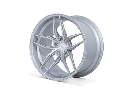Ferrada Wheels F8-FR5 Machine Silver Wheel; Rear Only; 21x12; 30mm Offset (20-25 Corvette C8 Stingray)