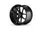 Ferrada Wheels FR2 Matte Black with Gloss Black Lip Wheel; Front Only; 19x9.5 (20-24 Corvette C8 Stingray)