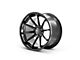 Ferrada Wheels FR4 Matte Black with Gloss Black Lip Wheel; Front Only; 19x9.5 (20-24 Corvette C8 Stingray)