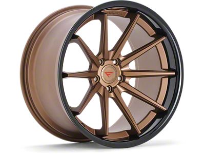 Ferrada Wheels FR4 Matte Bronze with Gloss Black Lip Wheel; Front Only; 20x10; 40mm Offset (23-25 Corvette C8 E-Ray, Z06)
