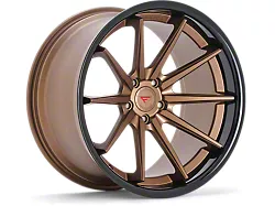 Ferrada Wheels FR4 Matte Bronze with Gloss Black Lip Wheel; Front Only; 20x9; 35mm Offset (20-25 Corvette C8 Stingray)