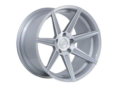 Ferrada Wheels FR7 Machine Silver Wheel; Front Only; 20x10; 40mm Offset (23-26 Corvette C8 E-Ray, Z06)