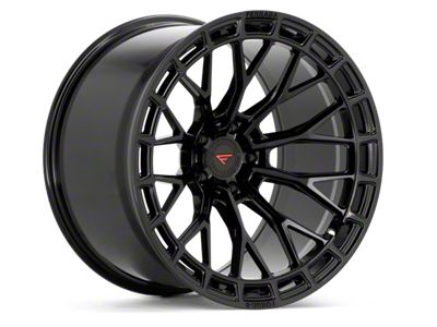 Ferrada Wheels FR12 Obsidian Black Wheel; Rear Only; 20x11; 70mm Offset (97-04 Corvette C5)