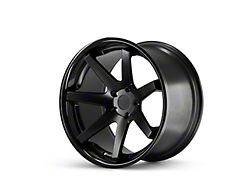 Ferrada Wheels FR1 Matte Black with Gloss Black Lip Wheel; Rear Only; 20x10.5; 38mm Offset (21-25 Mustang Mach-E)