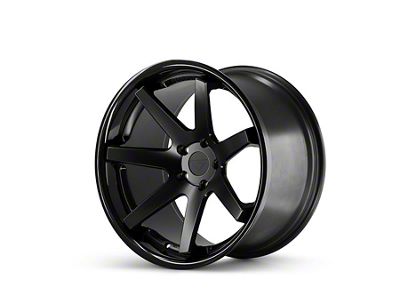 Ferrada Wheels FR1 Matte Black with Gloss Black Lip Wheel; Rear Only; 20x10.5; 38mm Offset (21-25 Mustang Mach-E)