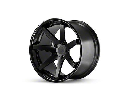 Ferrada Wheels FR1 Matte Black with Gloss Black Lip Wheel; Rear Only; 20x10.5 (21-24 Mustang Mach-E)