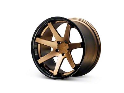 Ferrada Wheels FR1 Matte Bronze with Gloss Black Lip Wheel; Rear Only; 20x10.5 (21-24 Mustang Mach-E)