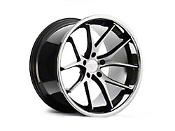 Ferrada Wheels FR2 Machine Black with Chrome Lip Wheel; 22x9; 40mm Offset (21-25 Mustang Mach-E)