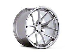 Ferrada Wheels FR2 Machine Silver with Chrome Lip Wheel; 22x9; 40mm Offset (21-25 Mustang Mach-E)