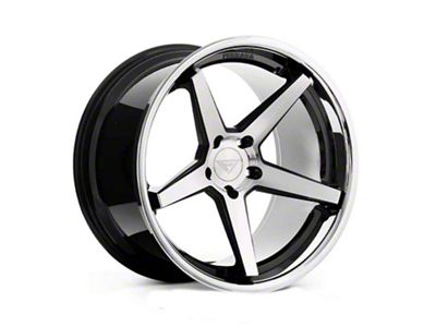 Ferrada Wheels FR3 Machine Black with Chrome Lip Wheel; 22x9; 40mm Offset (21-25 Mustang Mach-E)