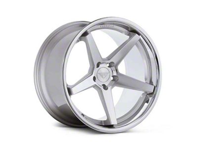 Ferrada Wheels FR3 Machine Silver with Chrome Lip Wheel; 22x9; 40mm Offset (21-25 Mustang Mach-E)