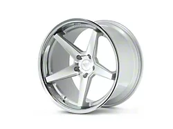 Ferrada Wheels FR3 Machine Silver with Chrome Lip Wheel; 20x9 (21-24 Mustang Mach-E)