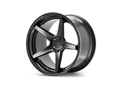 Ferrada Wheels FR3 Matte Black with Gloss Black Lip Wheel; 20x9; 35mm Offset (21-25 Mustang Mach-E)