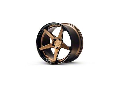 Ferrada Wheels FR3 Matte Bronze with Gloss Black Lip Wheel; Rear Only; 20x10.5 (21-24 Mustang Mach-E)