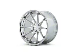 Ferrada Wheels FR4 Machine Silver with Chrome Lip Wheel; 20x9 (21-24 Mustang Mach-E)