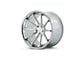 Ferrada Wheels FR4 Machine Silver with Chrome Lip Wheel; 20x9 (21-24 Mustang Mach-E)