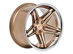 Ferrada Wheels CM1 Brushed Cobre with Chrome Lip Wheel; 20x10.5 (2024 Mustang)