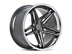 Ferrada Wheels CM1 Matte Graphite with Chrome Lip Wheel; 20x10.5 (2024 Mustang)