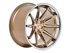 Ferrada Wheels CM2 Brushed Cobre with Chrome Lip Wheel; 20x9 (2024 Mustang)