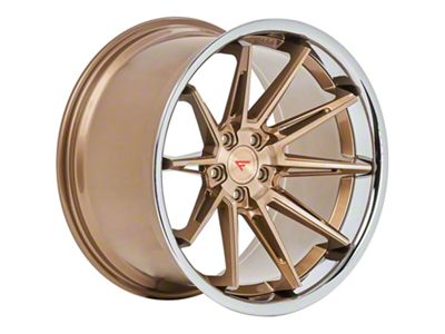 Ferrada Wheels CM2 Brushed Cobre with Chrome Lip Wheel; 20x9 (2024 Mustang)