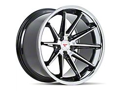 Ferrada Wheels CM2 Machine Black with Chrome Lip Wheel; 20x9 (2024 Mustang)
