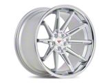 Ferrada Wheels CM2 Machine Silver with Chrome Lip Wheel; 19x10.5; 25mm Offset (24-26 Mustang GT, EcoBoost)