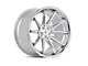 Ferrada Wheels CM2 Machine Silver with Chrome Lip Wheel; Rear Only; 20x10.5 (2024 Mustang)