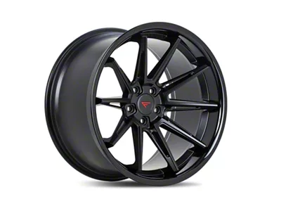 Ferrada Wheels CM2 Matte Black with Gloss Black Lip Wheel; Rear Only; 20x11 (2024 Mustang)