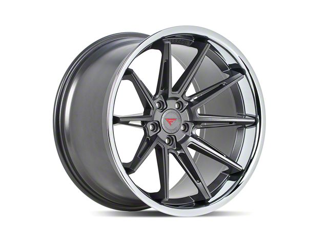 Ferrada Wheels CM2 Matte Graphite with Chrome Lip Wheel; 20x10 (2024 Mustang)
