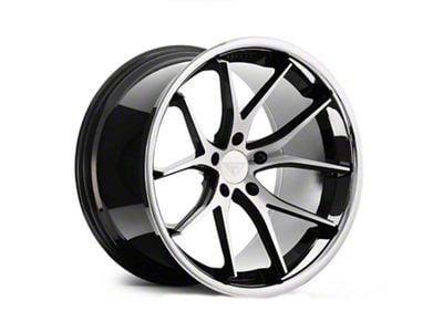 Ferrada Wheels FR2 Machine Black with Chrome Lip Wheel; 20x9; 35mm Offset (24-25 Mustang)