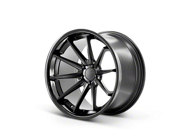 Ferrada Wheels FR4 Matte Black with Gloss Black Lip Wheel; 20x10.5 (2024 Mustang)