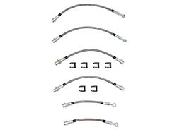 Fine Lines Braided Stainless Complete Brake Hose Kit; Front and Rear (93-97 Camaro w/ Traction Control)