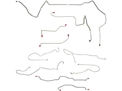 Fine Lines Complete Brake Line Kit; Steel (95-97 Camaro w/ Traction Control)