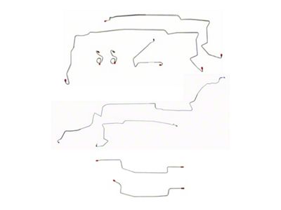 Fine Lines Complete Brake Line Kit; Stainless (87-93 Mustang GT w/o Subframe Connectors)