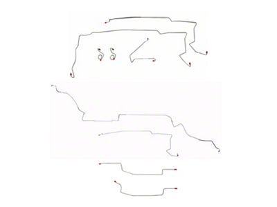 Fine Lines Complete Brake Line Kit; Stainless (87-93 Mustang w/ Subframe Connectors)