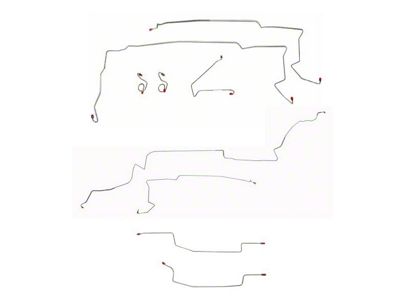 Fine Lines Complete Brake Line Kit; Steel (87-93 Mustang GT w/o Subframe Connectors)