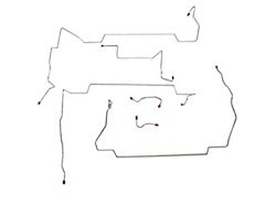 Fine Lines Front Brake Line Kit; Stainless (99-04 Mustang GT w/ Traction Control)