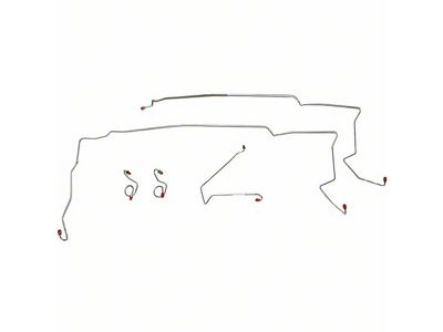 Fine Lines Front Brake Line Kit; Steel (87-93 Mustang, Excluding Cobra)