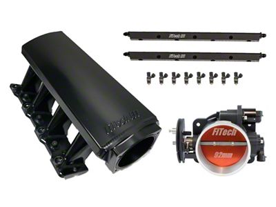 FiTech Fuel Injection Loaded LS1, LS2 and LS6 Tall Aluminum Intake Manifold Kit; 500HP (Universal; Some Adaptation May Be Required)