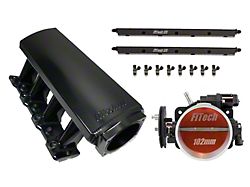 FiTech Fuel Injection Loaded LS1, LS2 and LS6 Tall Aluminum Intake Manifold Kit; 750 HP (Universal; Some Adaptation May Be Required)