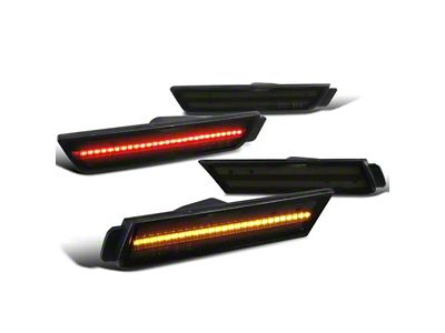 Flashtech LED Side Marker Light Set; Smoked (10-15 Camaro)