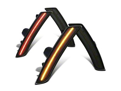 Flashtech LED Side Marker Light Set; Smoked (16-23 Camaro)