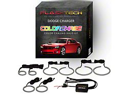 Flashtech ColorChase LED Halo Headlight and Fog Light Kit; RGB (06-10 Charger)