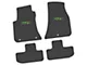 FLEXTREAD Factory Floorpan Fit Custom Vintage Scene Front and Rear Floor Mats with Lime 2015 R/T Insert; Black (11-23 RWD Challenger)