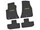 FLEXTREAD Factory Floorpan Fit Custom Vintage Scene Front and Rear Floor Mats with Lime HEMI Insert; Black (11-23 RWD Challenger)
