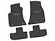 FLEXTREAD Factory Floorpan Fit Custom Vintage Scene Front and Rear Floor Mats with Orange T/A Insert; Black (11-23 RWD Challenger)