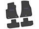 FLEXTREAD Factory Floorpan Fit Custom Vintage Scene Front and Rear Floor Mats with Purple 2015 R/T Insert; Black (11-23 RWD Challenger)