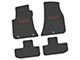 FLEXTREAD Factory Floorpan Fit Custom Vintage Scene Front and Rear Floor Mats with Red Challenger Insert; Black (11-23 RWD Challenger)
